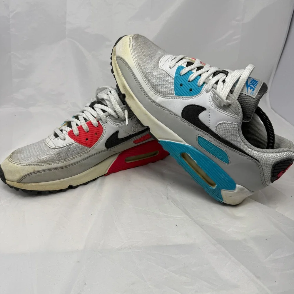 Nike Air Max 90 Evolution of Icons EOI White Blue Red CV8839-100 Mens 10.5